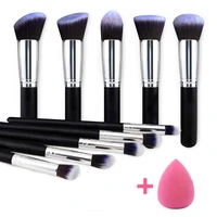 make up brushes set 10pcs professional powder foundation eyeshadow cosmetics soft synthetic hair gift beauty egg