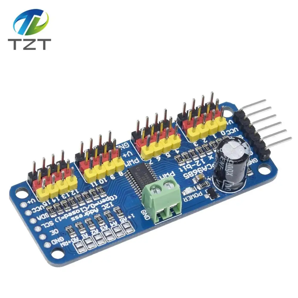 16 канальный видеорегистратор 12 битная ШИМ/Servo Driver I2C интерфейс PCA9685 модуль для arduino