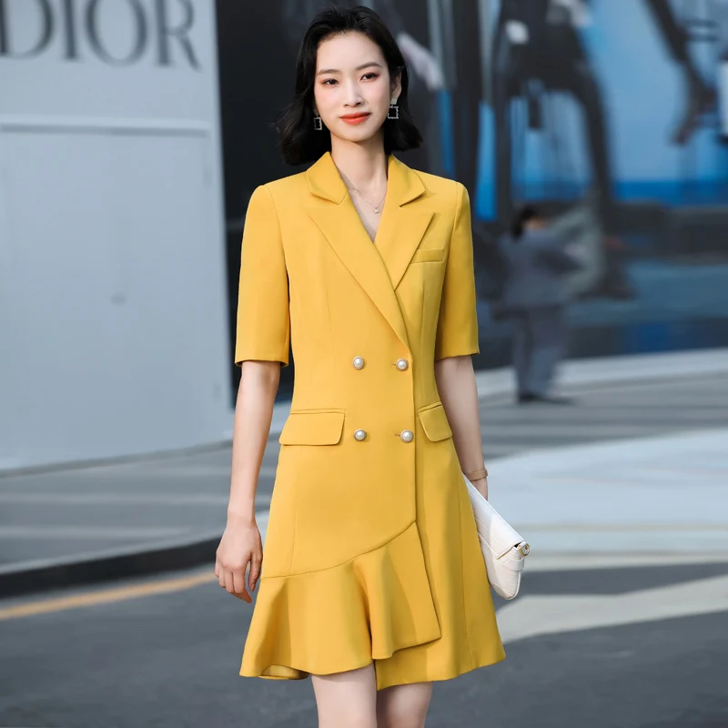 Платье женское летнее желтое с коротким рукавом | Женская одежда