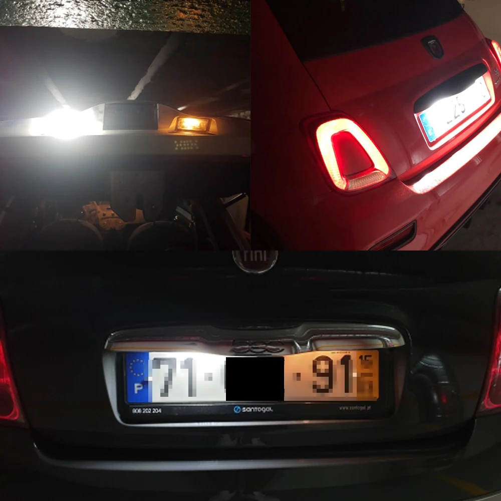 2 шт. Canbus светодиодный номерной знак свет для Fiat 500 Abarth МОДЕЛЬ 2007-2020 TARGA 51800482 |