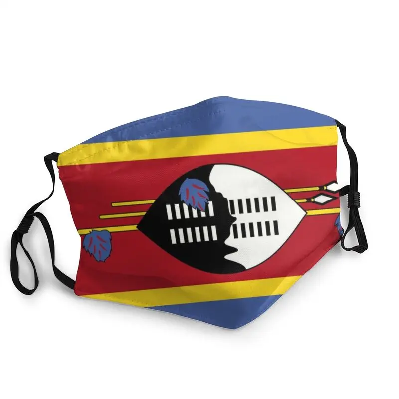 

Eswatini Flag Non-Disposable Face Mask Unisex Dustproof Protection Cover Respirator Mouth-Muffle