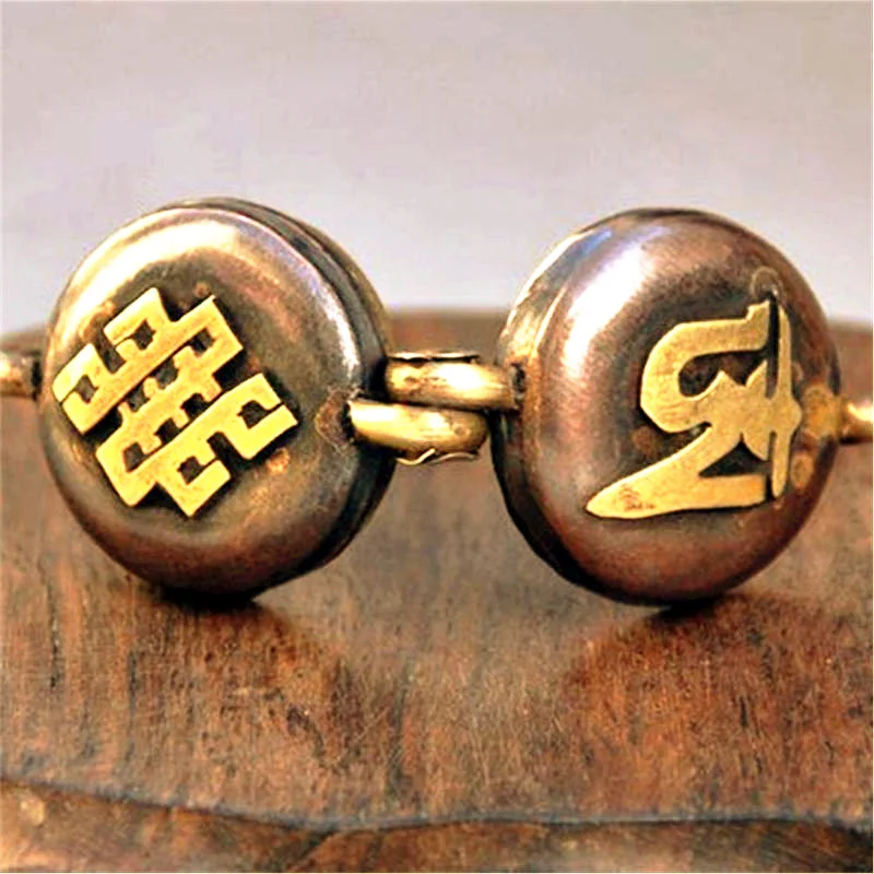 TGB122 тибетская молитвенная коробка с узлами OM и Enldess модель|prayer box|tibetan amuletstibetan prayer