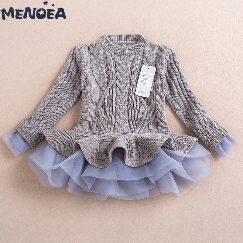 Menoea/плотное теплое платье для девочек Рождественские Свадебные вечерние