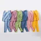 Осенне-зимнее термобелье, комплект детской одежды 2021, пижамный комплект для мальчиков и девочек, детская одежда, бесшовная Пижама, домашняя одежда