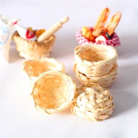 112dollhouse miniature items food play ob11 shooting props life set mini woven bamboo basket kitchen decoration accessories