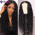 Wowqueen, фронтальный парик с глубокой волной, 32 дюйма, HD 13X 6, фронтальные парики на сетке, бразильские предварительно выщипанные фронтальные человеческие волосы, искусственные волосы