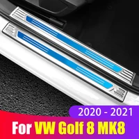 for volkswagen vw golf 8 mk8 2020 2021 2022 stainless steel car door sill scuff plates protector pedal pad covers accessories