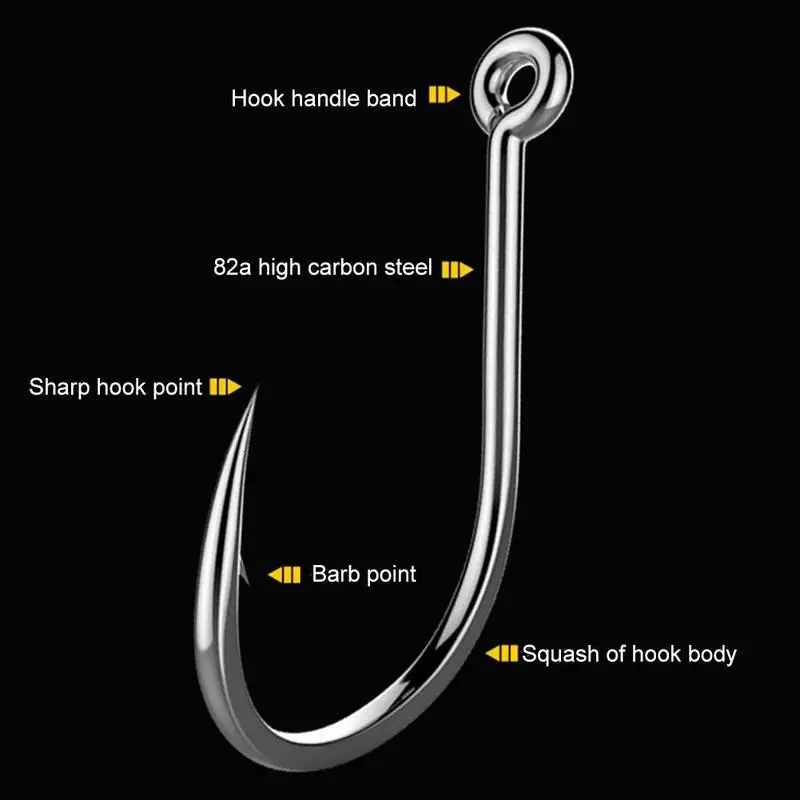 50 шт. набор рыболовных крючков колючая однокруглая крючок для ловли карпа из