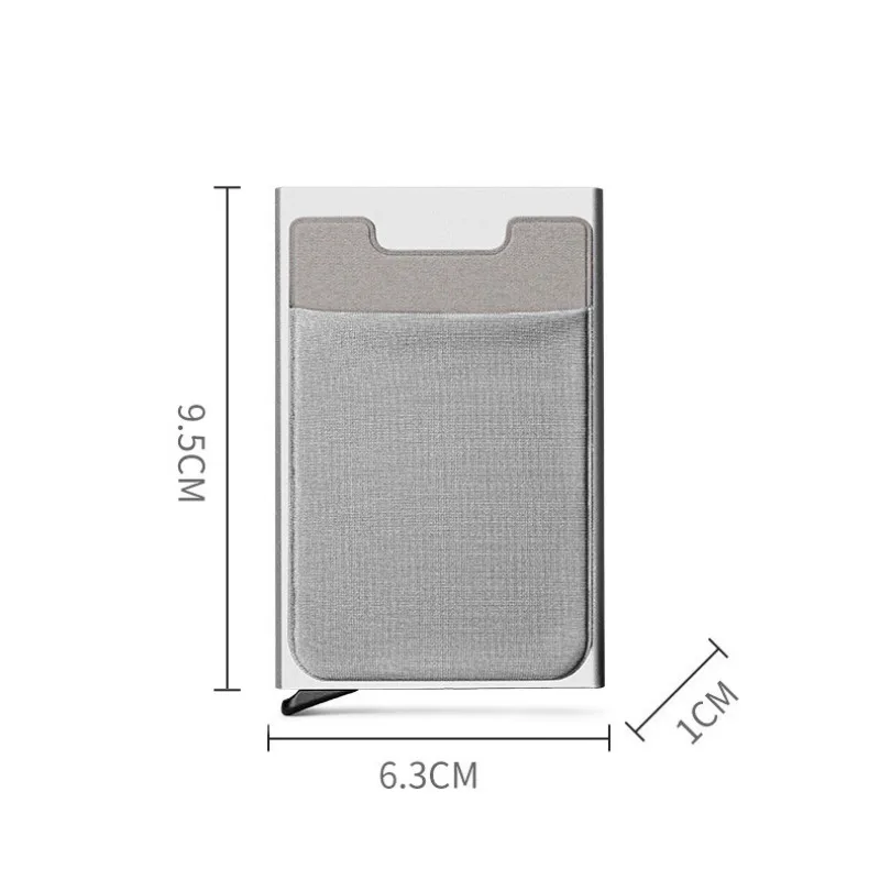 Кредитный держатель для карт чехол алюминиевый кошелек с эластичным задним
