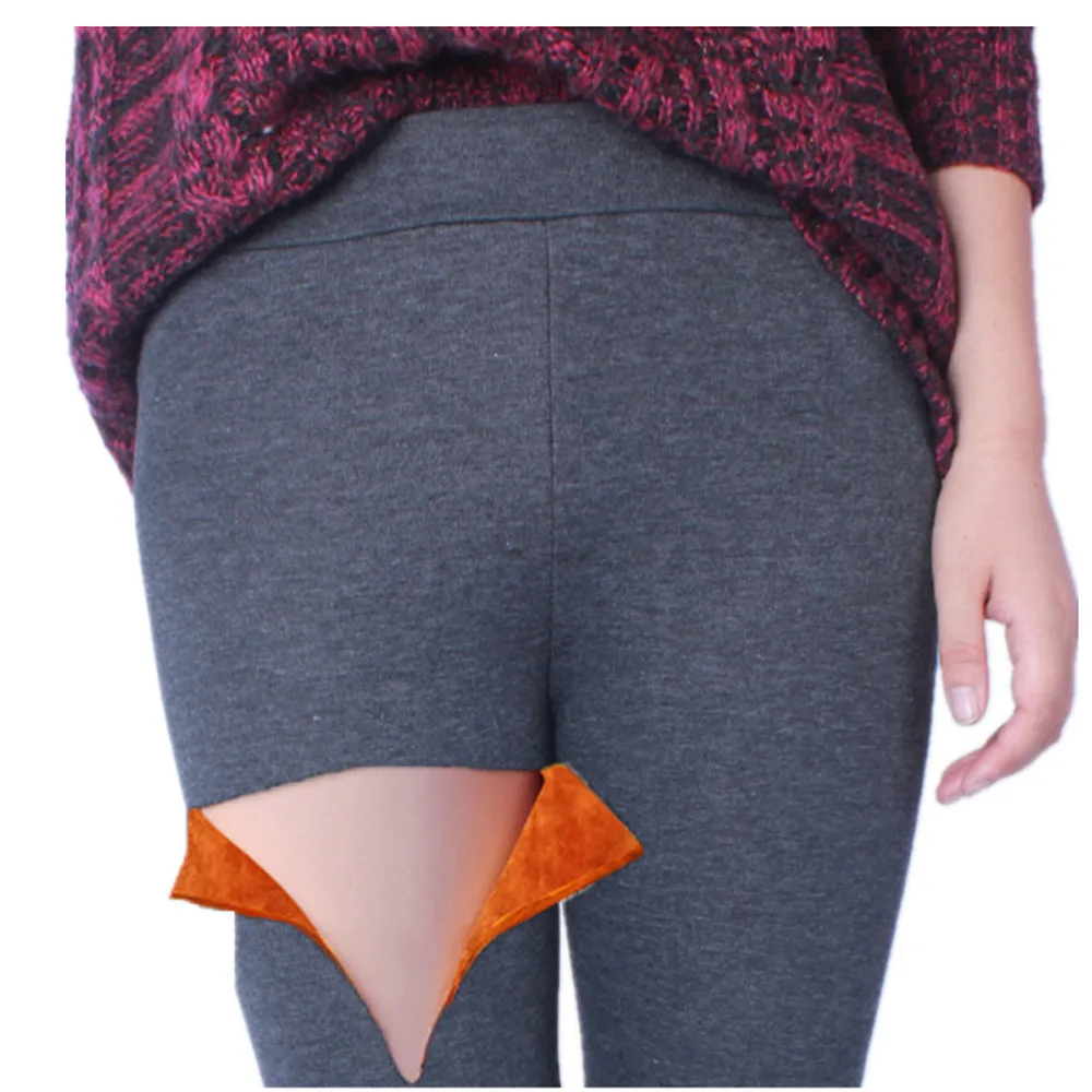 Женские теплые флисовые леггинсы размера плюс мягкое нижнее белье 4XL бесшовные