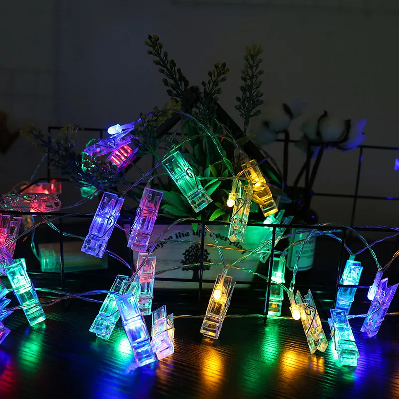 Clip Colorful Утолщённой меховой опушкой, 1M 3M USB кабель с ротанговая Пальма клубок светодиодный гирлянды новогоднее; рождественское украшения гирлянды Рождественская елка украшения Kerst Decoratie, Q - Цвет: Clip Colorful