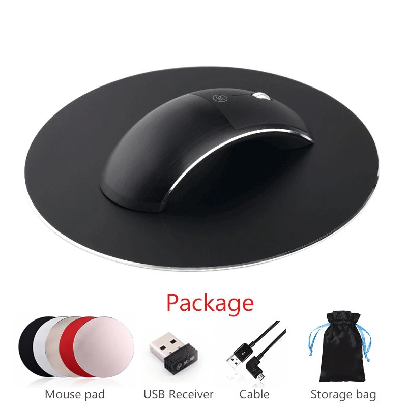 Black 2,4G USB Беспроводная+ Bluetooth мышь перезаряжаемая Бесшумная игровая мышь для Macbook lenovo hp Dell Asus ноутбука ПК Компьютерные мыши - Цвет: Black