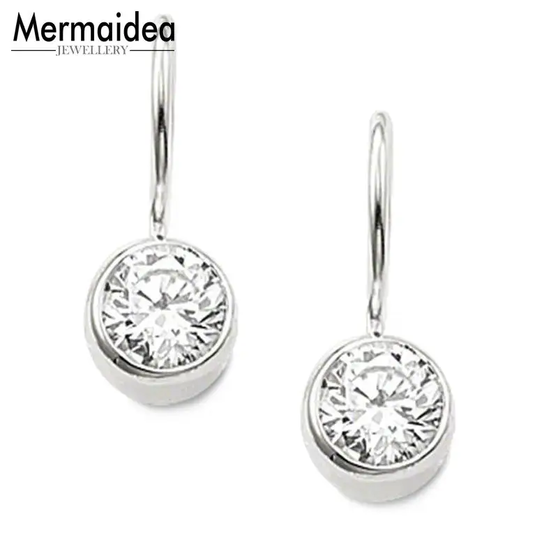 Серьги с круглым лебедем Посеребренная карма сделай сам хорошее ювелирное