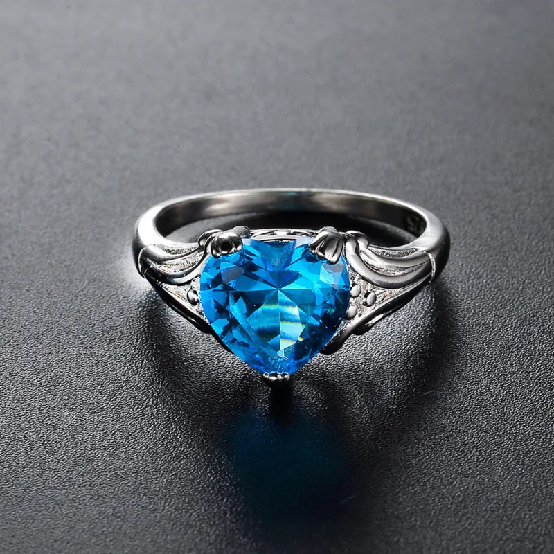 Женское кольцо на палец Anillos Yuzuk из стерлингового серебра 925 пробы с кристаллом