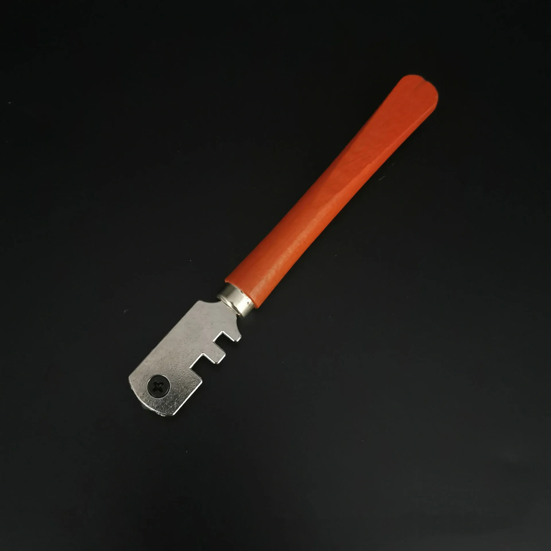 Portable Six-wheel Glass Cutter Round Handle High-strength Roller Mahogany Round Flat Cutting Tool