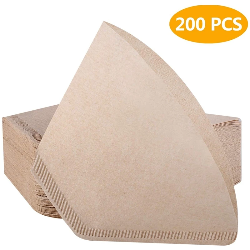 

2 Natural Disposable Cone Coffee Filter Paper, Fit for 2-4 Cups, Designed for Coffee Makers, Coffee Dripper