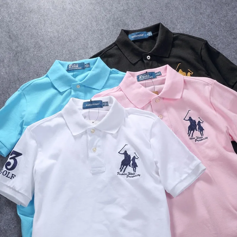 С нами классический Для мужчин NO.3 Tenis поло рубашки с вышивкой логотипа в рубчик на