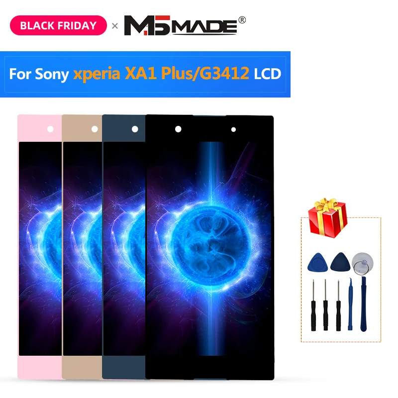 5," для sony Xperia XA1 Plus lcd G3412 G3416 G3426 G3412 G3421 Дисплей lcd сенсорный экран дигитайзер с рамкой запчасти в сборе