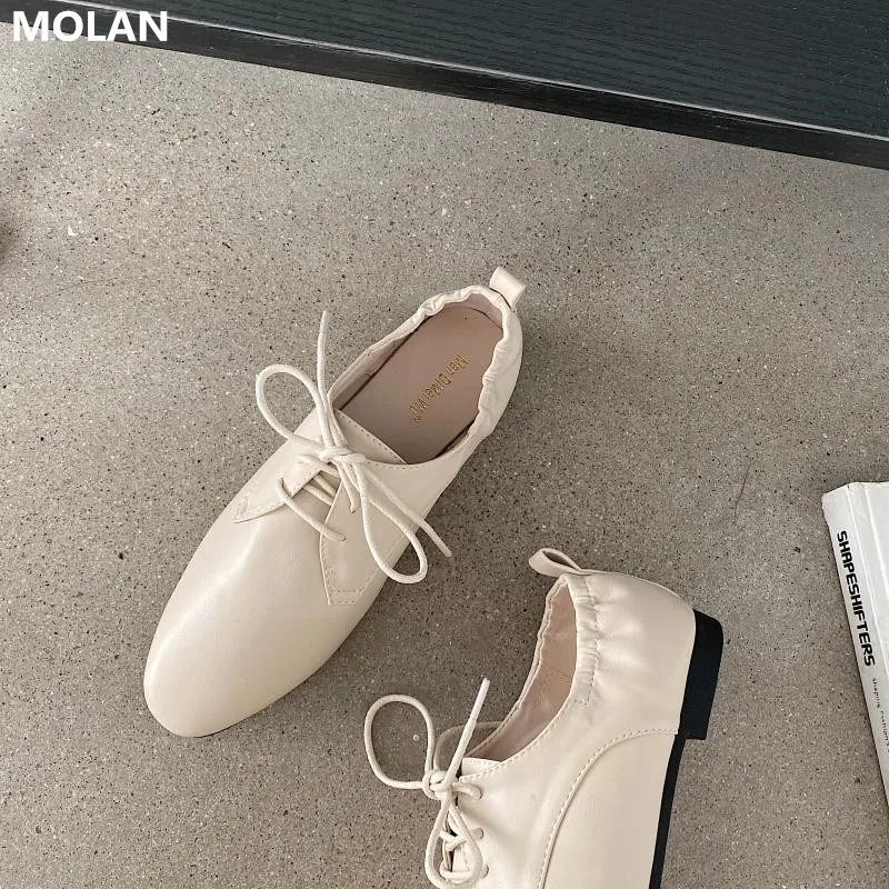 Дизайнерский осенний качественный родительский кожаный мокасин бренд MOLAN с