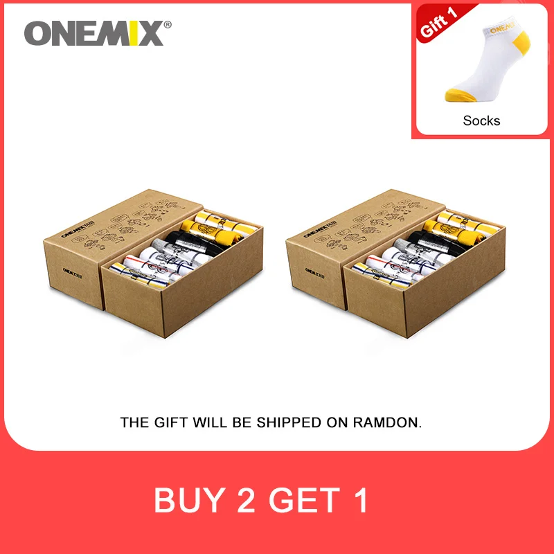 Buy 2 Get 1 ONEMIX/1 пара, разные цвета и размеры, мужские спортивные носки, удобные, мягкие, для дома, повседневные, тренировочные, хлопковые носки для бега - Цвет: Buy 2 Get 1