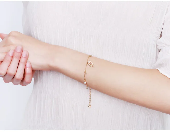 Высокое качество SWA розового золота с жемчугом драгоценными камнями и мороженое