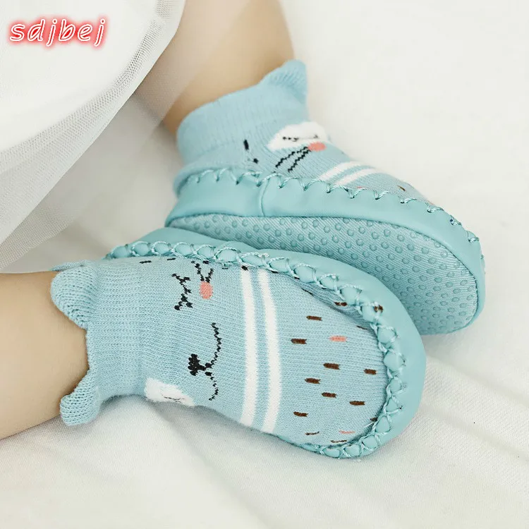 Нескользящие носки-мокасины для младенцев с мультяшным принтом | Мать и ребенок