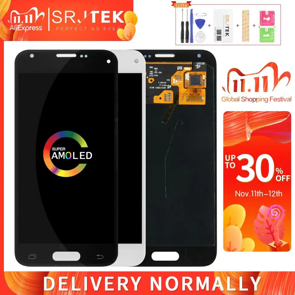 AMOLED/OLED/TFT экран для Samsung Galaxy S5 Mini G800 LCD G800F G800H сенсорный дигитайзер стекло в сборе