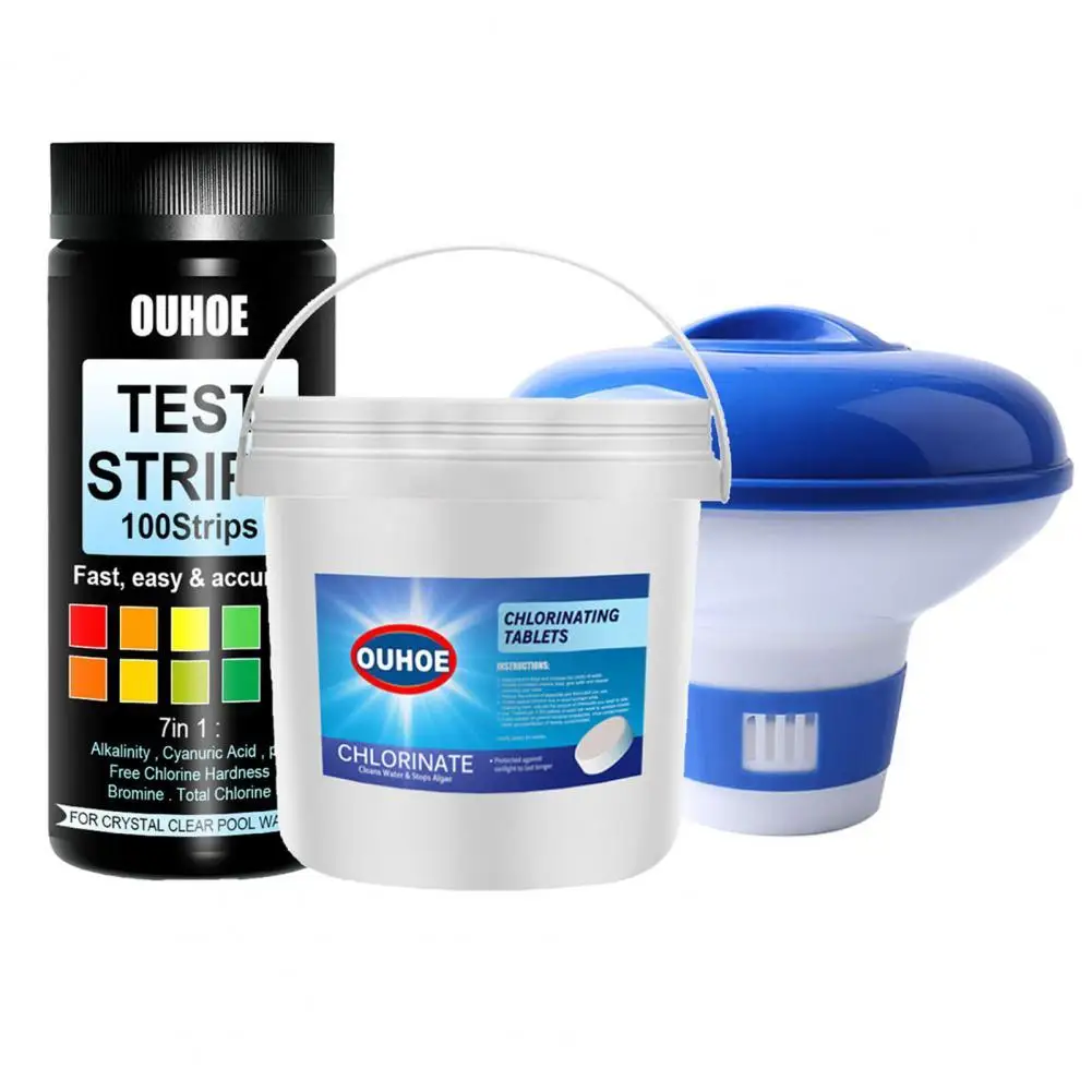 

1 Set Cleaning Tablet Multi-functional Easy Use ABS Quick Dissolving Effervescent Swimming Pool Tablet for Daily Use