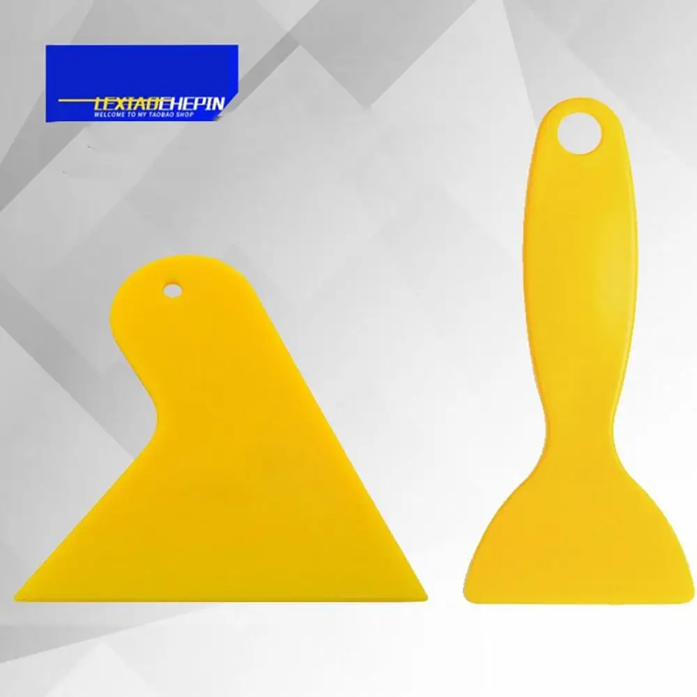 

Car Film Tools Yellow Scraper Plastic Car Light Film Triangle Scraper Glass Window Mobile Phone Film Small Scraper