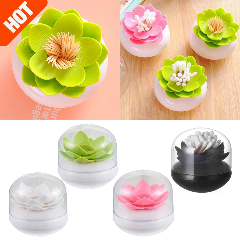 1 шт. Держатель Для Зубочисток лотоса ватный тампон коробка креативный держатель