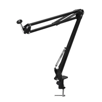 microphone adjustable desktop clamp suspension boom scissor arm mount stand holder for logitech webcam c922 c930e c930 c920 c615