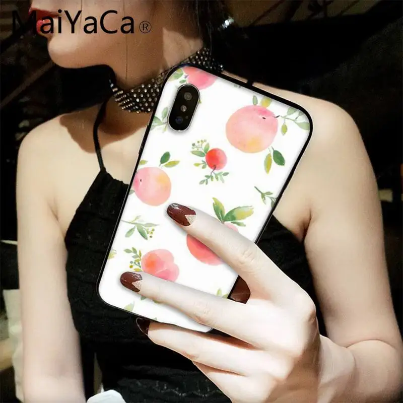 

MaiYaCa pink peach Shell Phone Case for iPhone 12 8 7 6 6S Plus X XS MAX 5 5S SE XR 11 12 pro promax