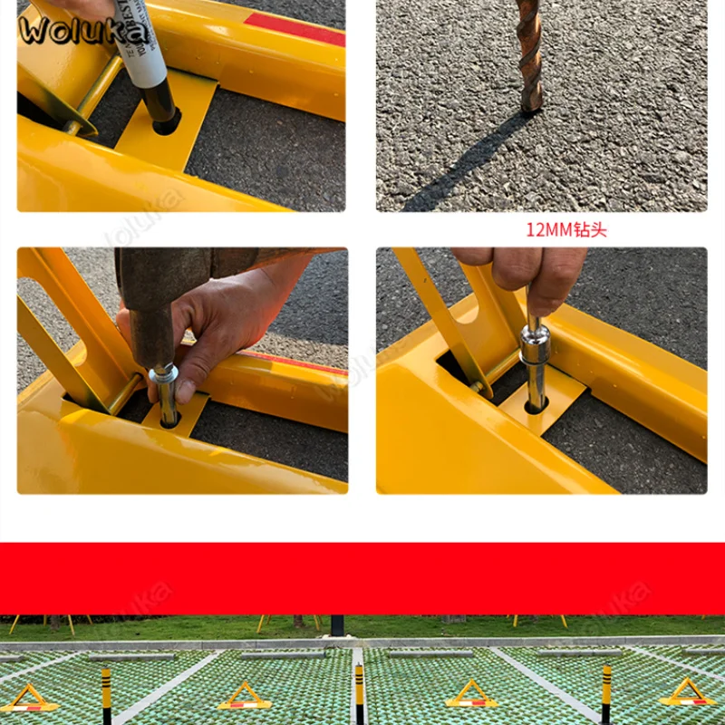 Car Thick Triangle occupancy parking pile position lock anti-collision kst special punch-free Upgrade one-piece CD50 Q01 | Автомобили и