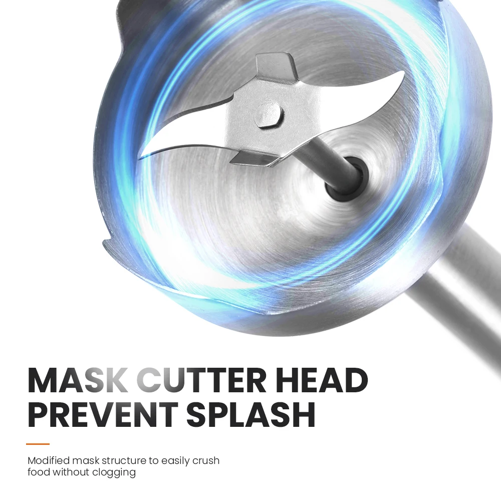 MIUI мощный 800 Вт 4-в-1 ручной Погружной блендер из нержавеющей стали 700 мл миксер 500