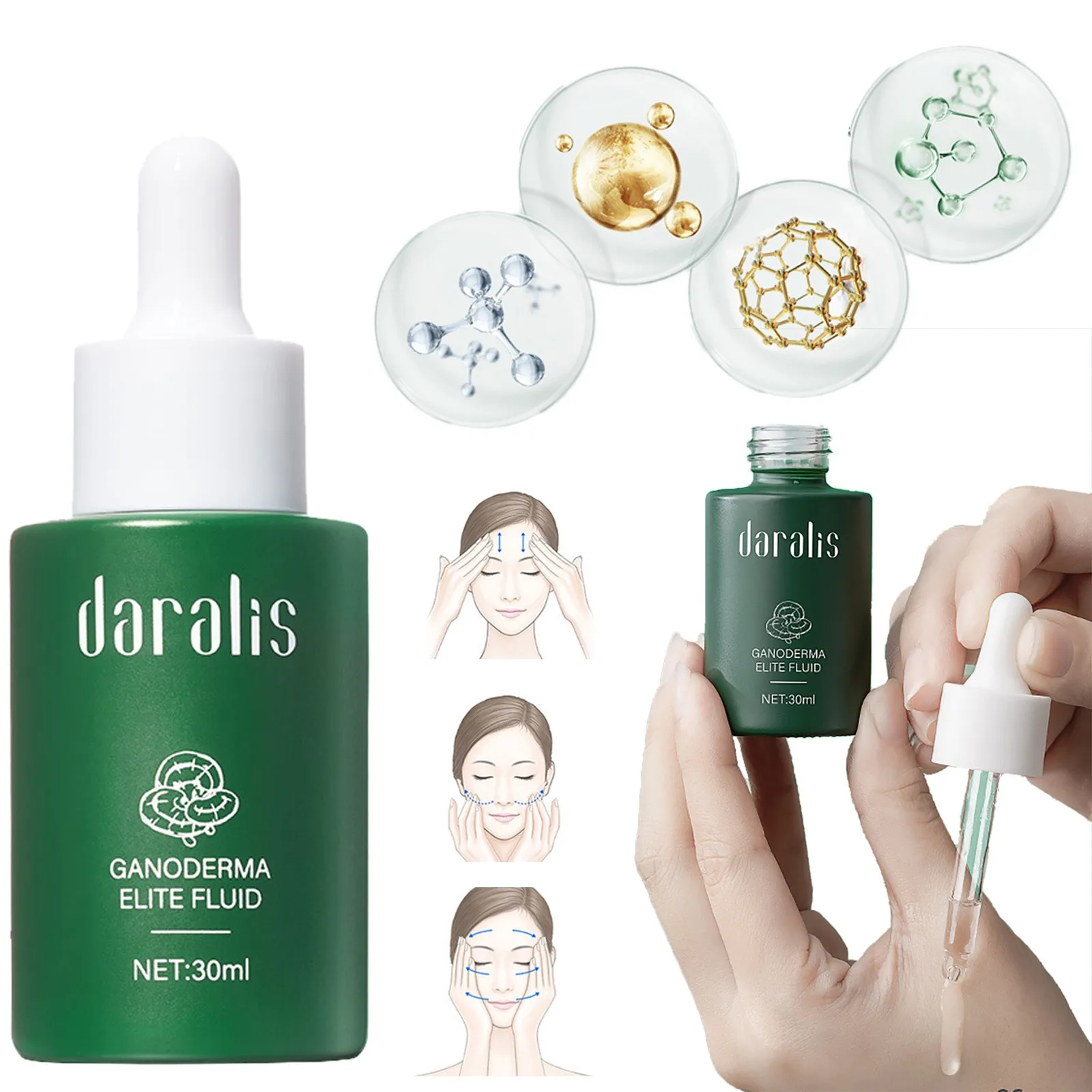 30 мл экстракт Ganoderma Lucidum питает и увлажняет пополнения воды затянуть отбеливающая