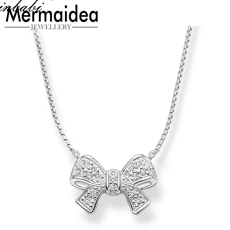 Ожерелье бант Узел модный подарок для женщин DIY ювелирные изделия посеребренные