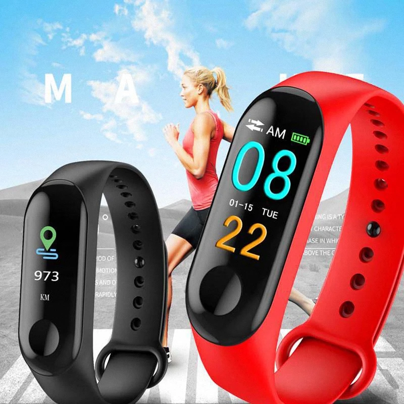 Дешевый M3 смарт-Браслет Смарт-часы монитор сердечного ритма bluetooth Smartband здоровье
