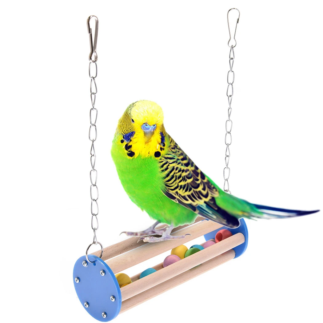 

Bird Swing Toys Parakeet Perches Hanging Cage Toy for Conures Parrots Parakeets Cockatiels Macaws Finches Bird Hanging Toys
