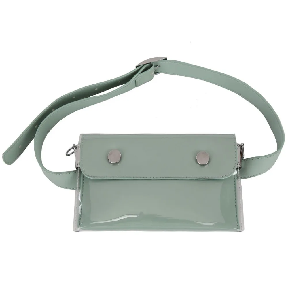 Women Waterproof Waist Bag Lether Jelly Chest Belt Bag PVC Ladies Transparent Crossbody Chain Bags Fashion Fanny Pack a08