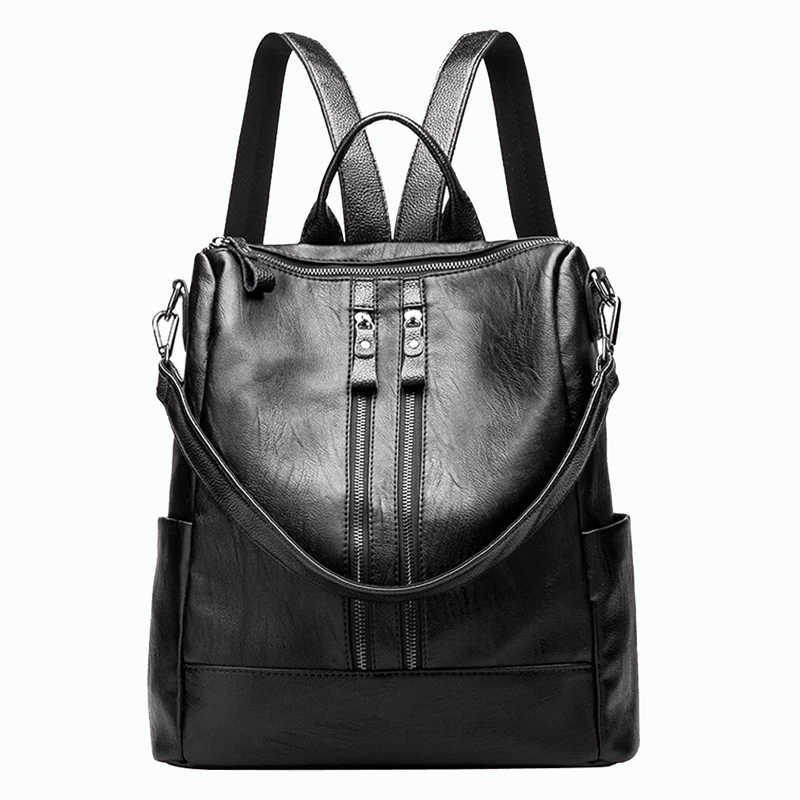 Multi-Function Women Backpack Lady Leather Female School Rucksack College Shoulder Satchel Travel Bag | Багаж и сумки