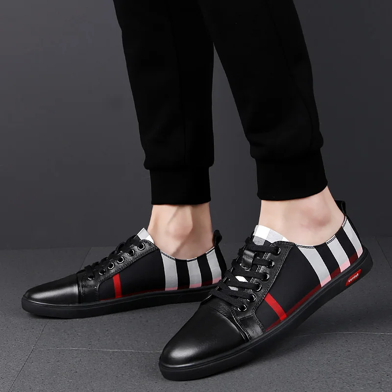 Мужская повседневная обувь удобная модная мужская кожаная мужские Роскошные