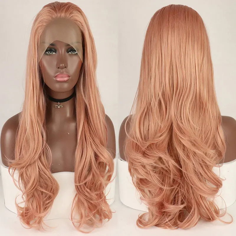 Женский парик из синтетического кружева Bombshell розовый цвет розового и цвета без