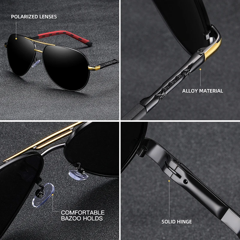 2021 high quality anti glare polarized aluminum sunglasses hot mens brand new sun glasses big size oculos women gafas de sol free global shipping