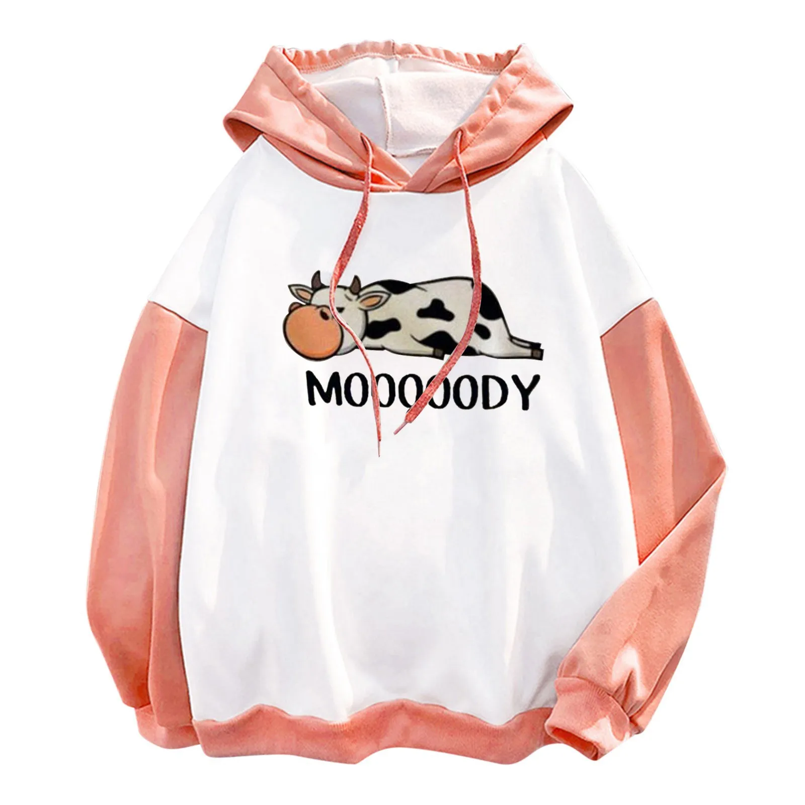 Plus Velvet Sweatshirts Women White Women's Gown With A Hood Hoodies Ladies Long Sleeve Casual Hooded Oversized Pullovers Tops