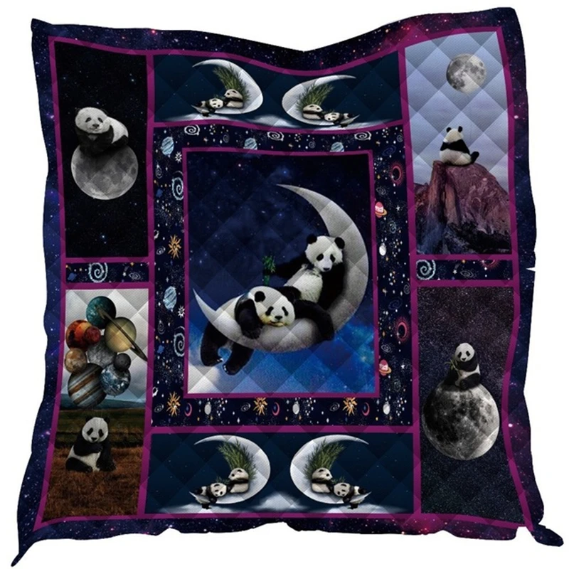 Домашнее одеяло для дивана с милой пандой размер королевы детей и взрослых