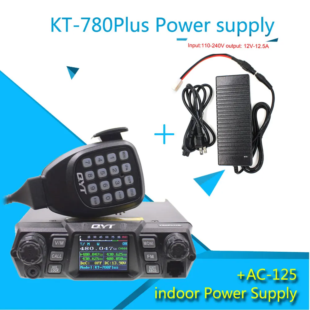 KT-780PLUS UHF400-480MHz Высокая выходная мощность 75 Вт дальние расстояния автомобиля радио QYT KT780Plus