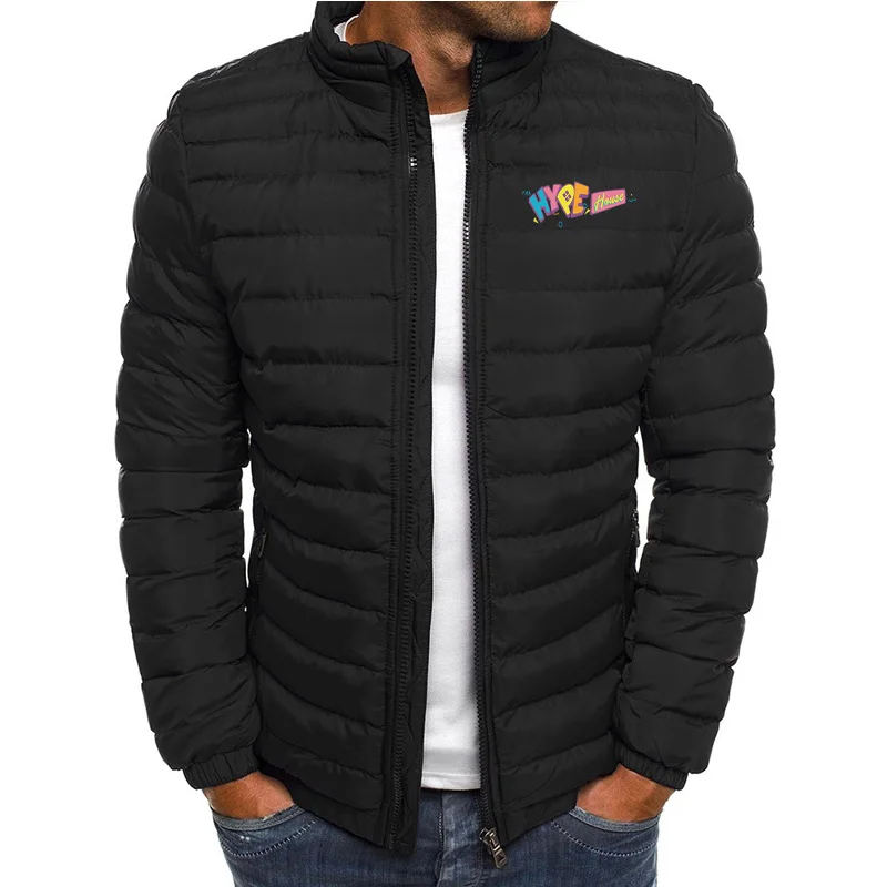 

Мужская зимняя стеганая куртка, однотонная Защитная куртка с воротником, Повседневная Молодежная Милая стеганая куртка, 2022