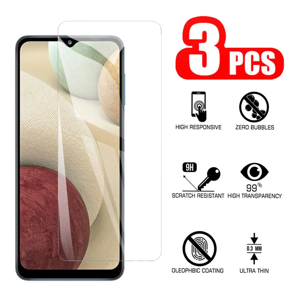 

3 шт. защитное закаленное стекло на экран для Samsung A12 A125F Защитная пленка для экрана на samsung a32 a42 a02 a02s a52 a72 a12 защитное стекло экрана