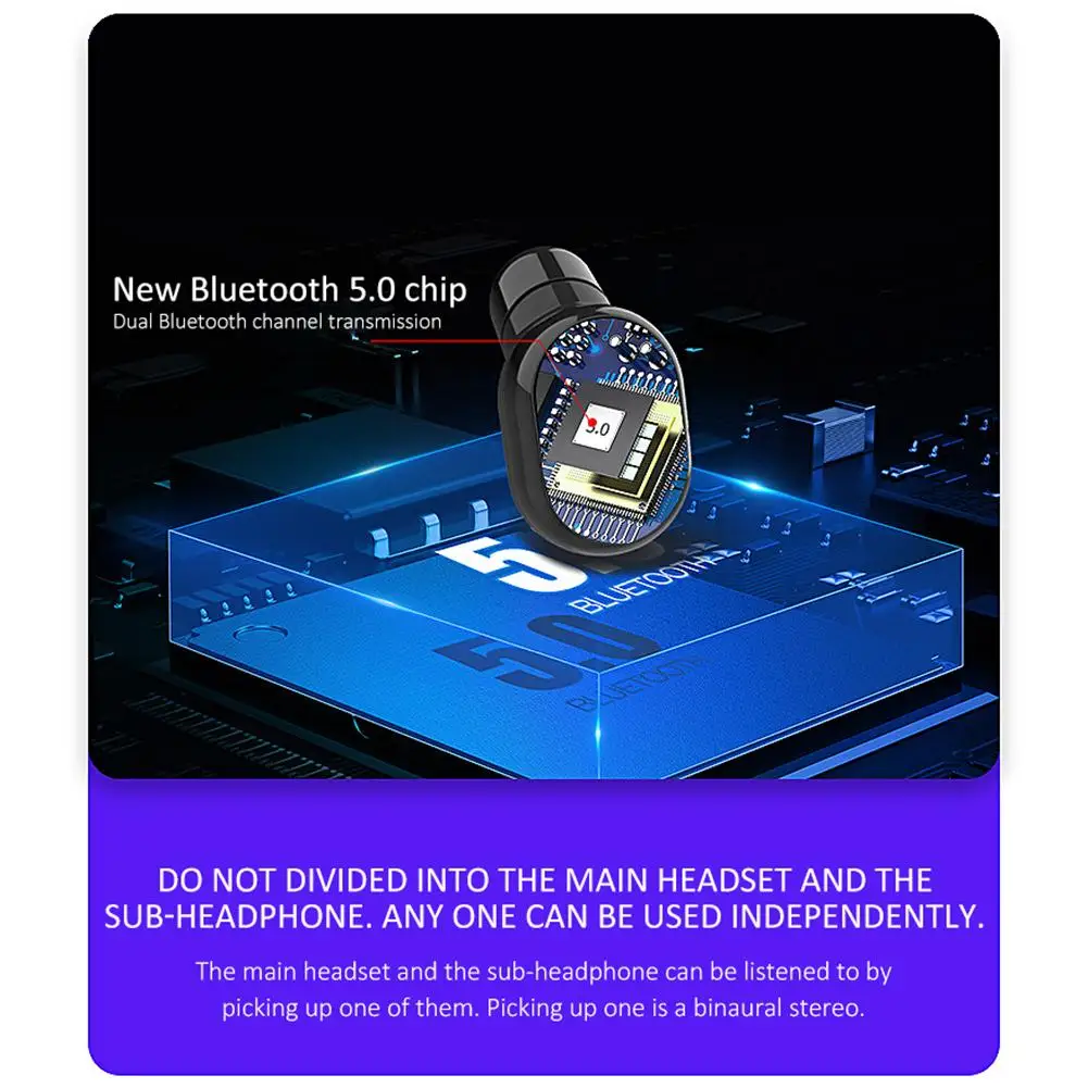 

2019 New TWS Bluetooth Earphone 5.0 Wireless Dual In-Ear Digital Display Stereo Waterproof Headphones 2000 MAh Charging Box