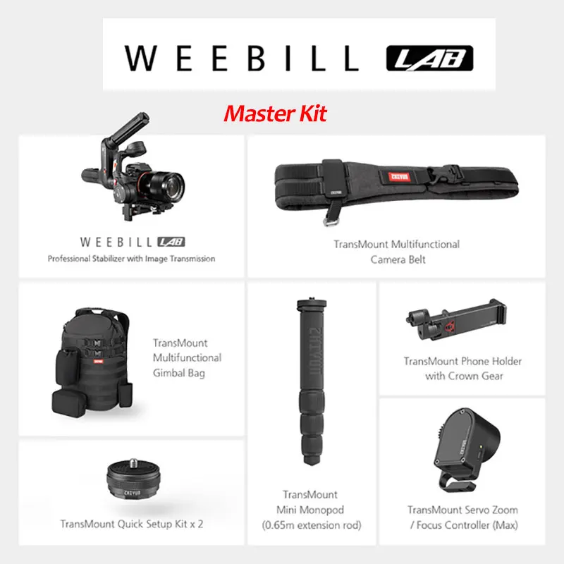 Webill Lab Master Zhiyun Weebill S/лабораторный кран с 3-осевому гидростабилизатору Камера стабилизатор для sony A7M3 A6500 Panasonic GH4 GH5 беззеркальных цифровых зеркальных VS Ronin Sc кран 2 - Цвет: Webill Lab Master